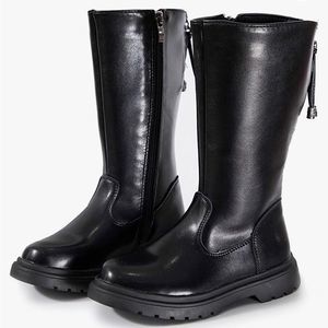 Girls Black Zip-up Boots 12.5 Like New